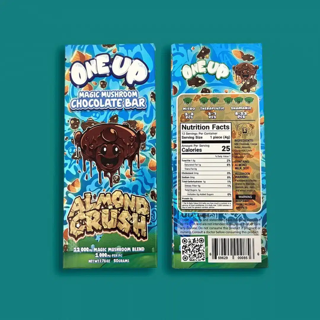 One Up Magic Mushroom Chocolate Bar | Mushroom Blend | 12,000mg - Image 3